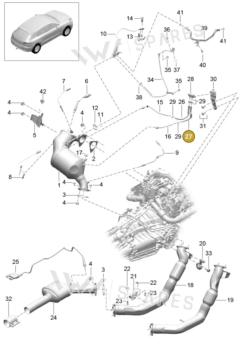 4H0131850H — Porsche Macan GTS (2013-2018) diagram p44202035, position 27