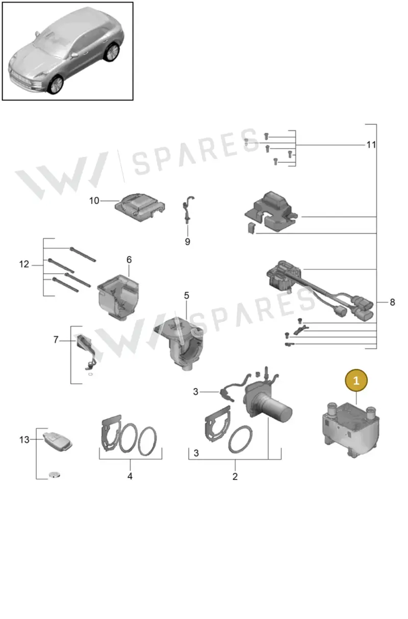 4H0819061A — Porsche Macan R4 TFSI (2018-) diagram p52813850, position 1