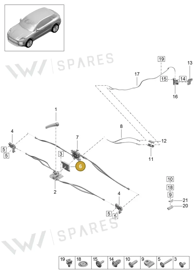 4H0823543 — Porsche Macan R4 TFSI (2018-) diagram p52000164, position 6
