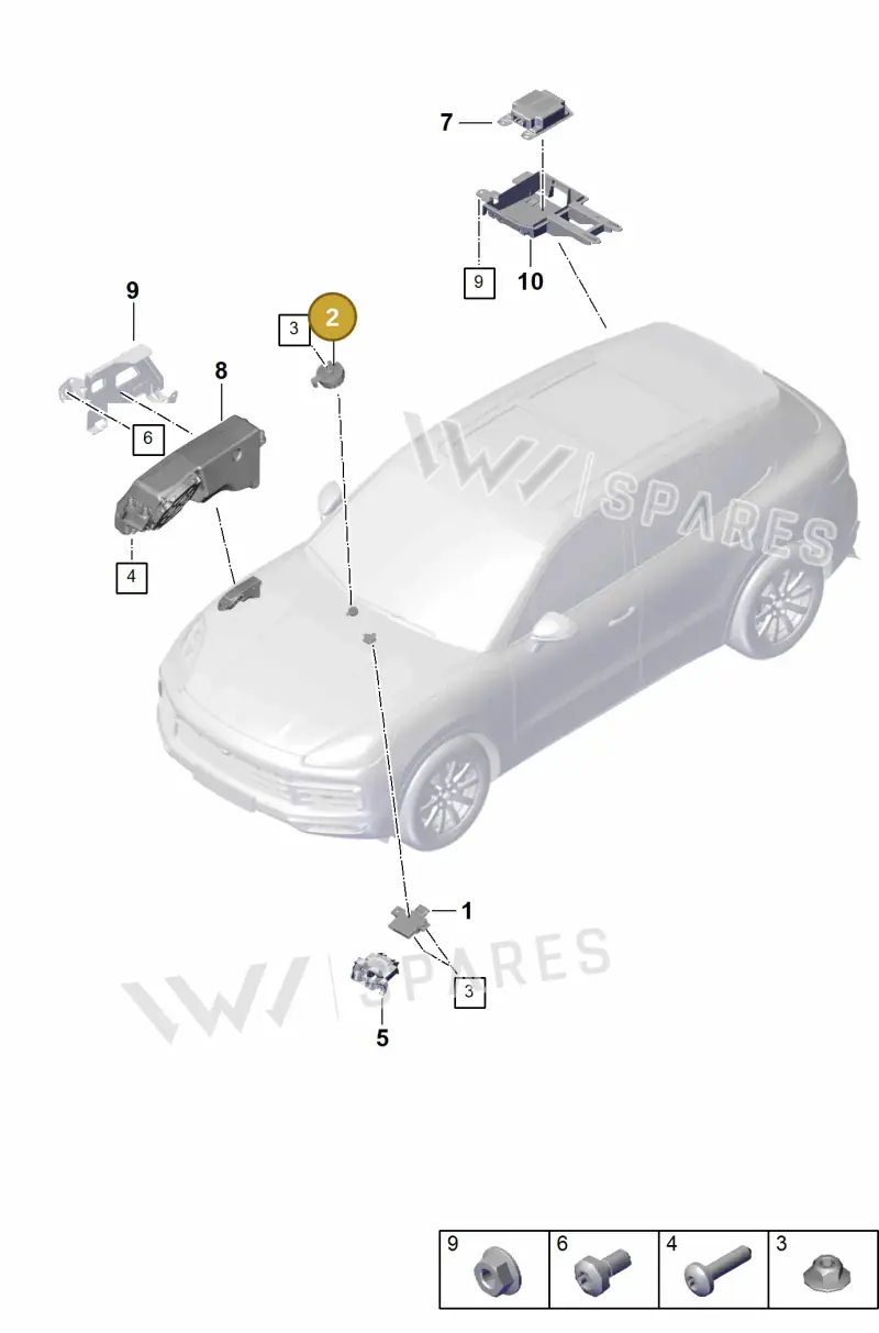 4H0907601E — Porsche Cayenne Hybrid Coupe (2023-) diagram p60901600, position 2