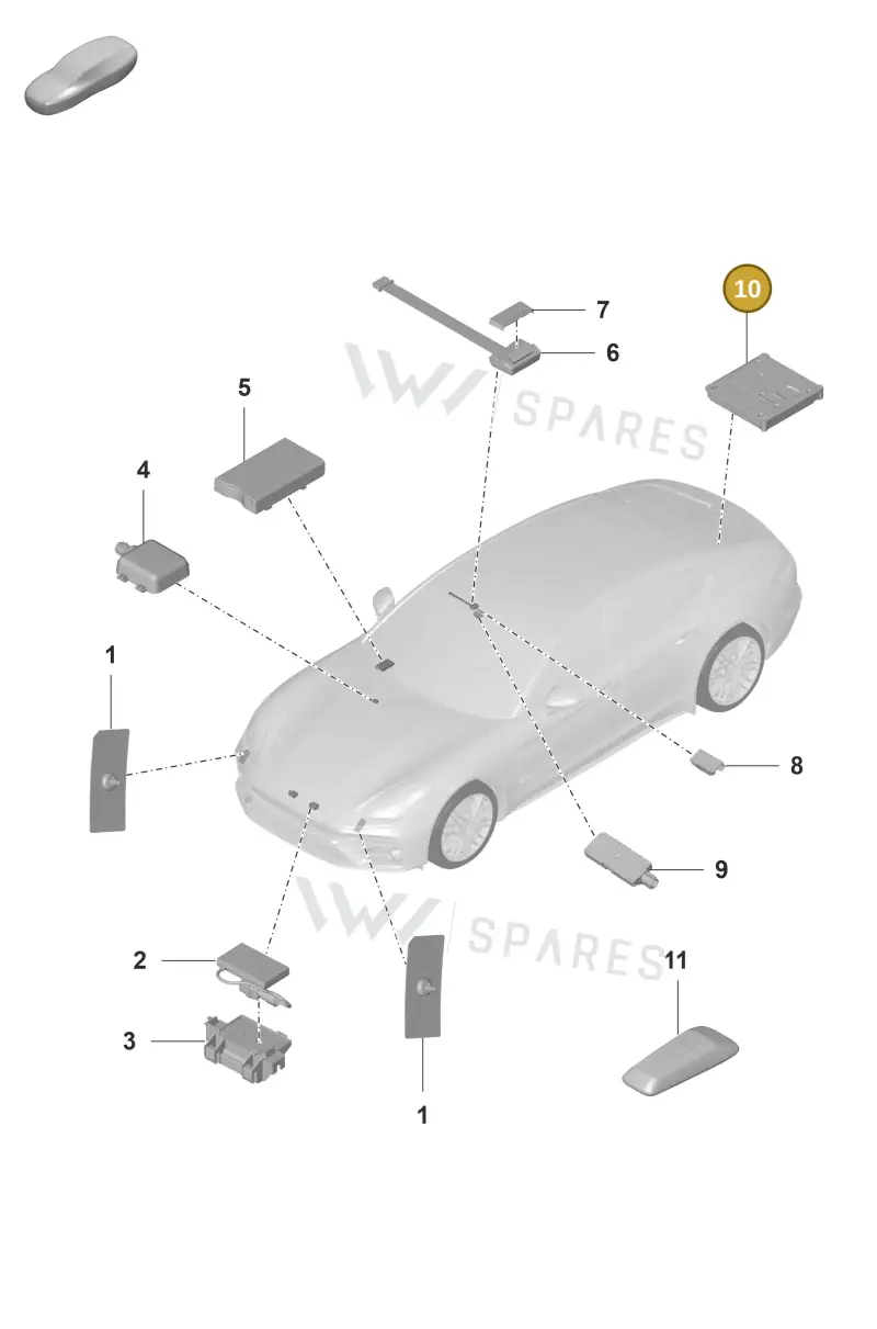 4KE035282D — Porsche Panamera 4 Hybrid (2020-2023) diagram p58911015, position 10
