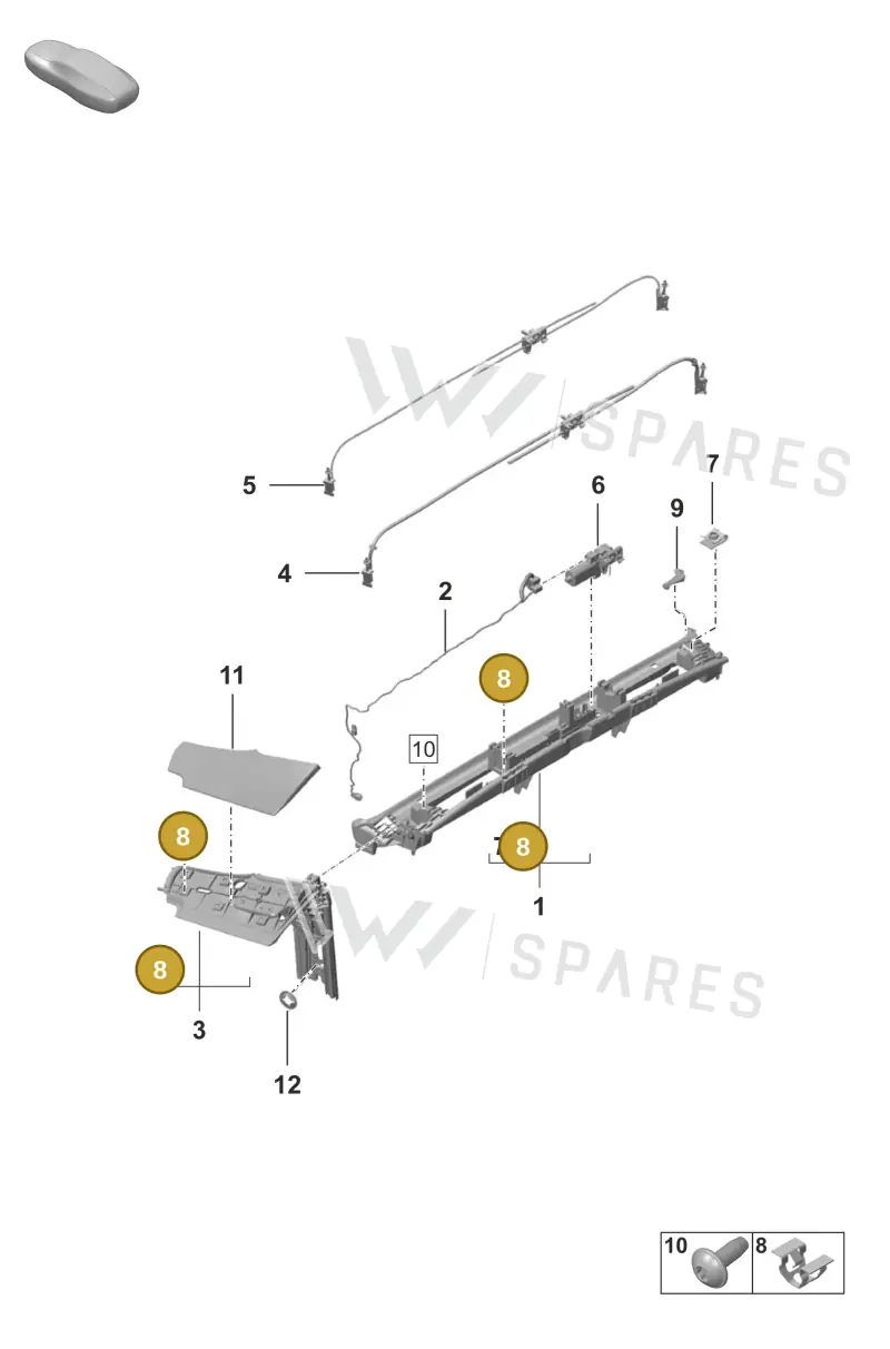 5N0867190 — Porsche 992 Carrera Coupe (2024-) diagram p53811400, position 8