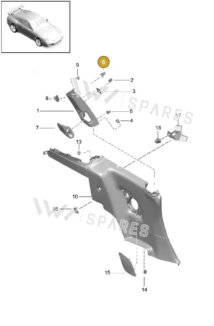5N0880385 — Porsche 991 R (2013-2020) diagram p41807020, position 6