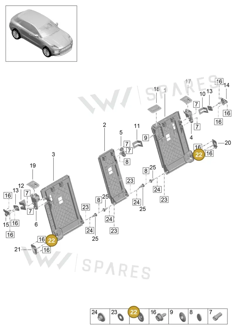 5Q0885677 — Porsche Macan R4 TFSI (2018-) diagram p52818000, position 22