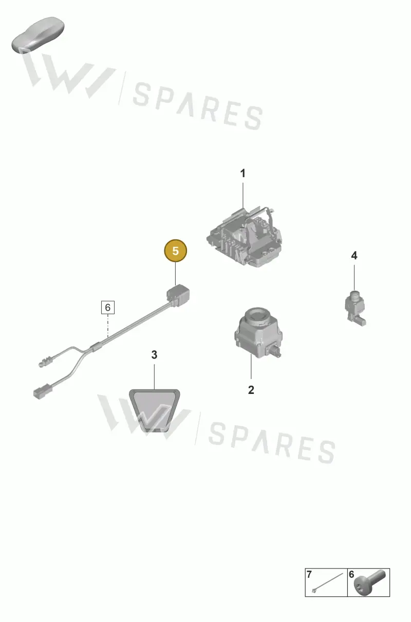 5Q0980546A — Porsche Panamera 4 Hybrid (2020-2023) diagram p58911060, position 5