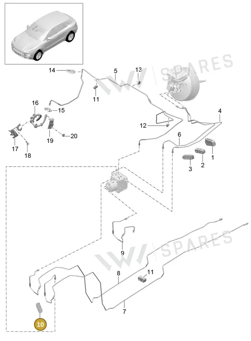 6N0611797D — Porsche Macan GTS (2013-2018) diagram p44604005, position 10