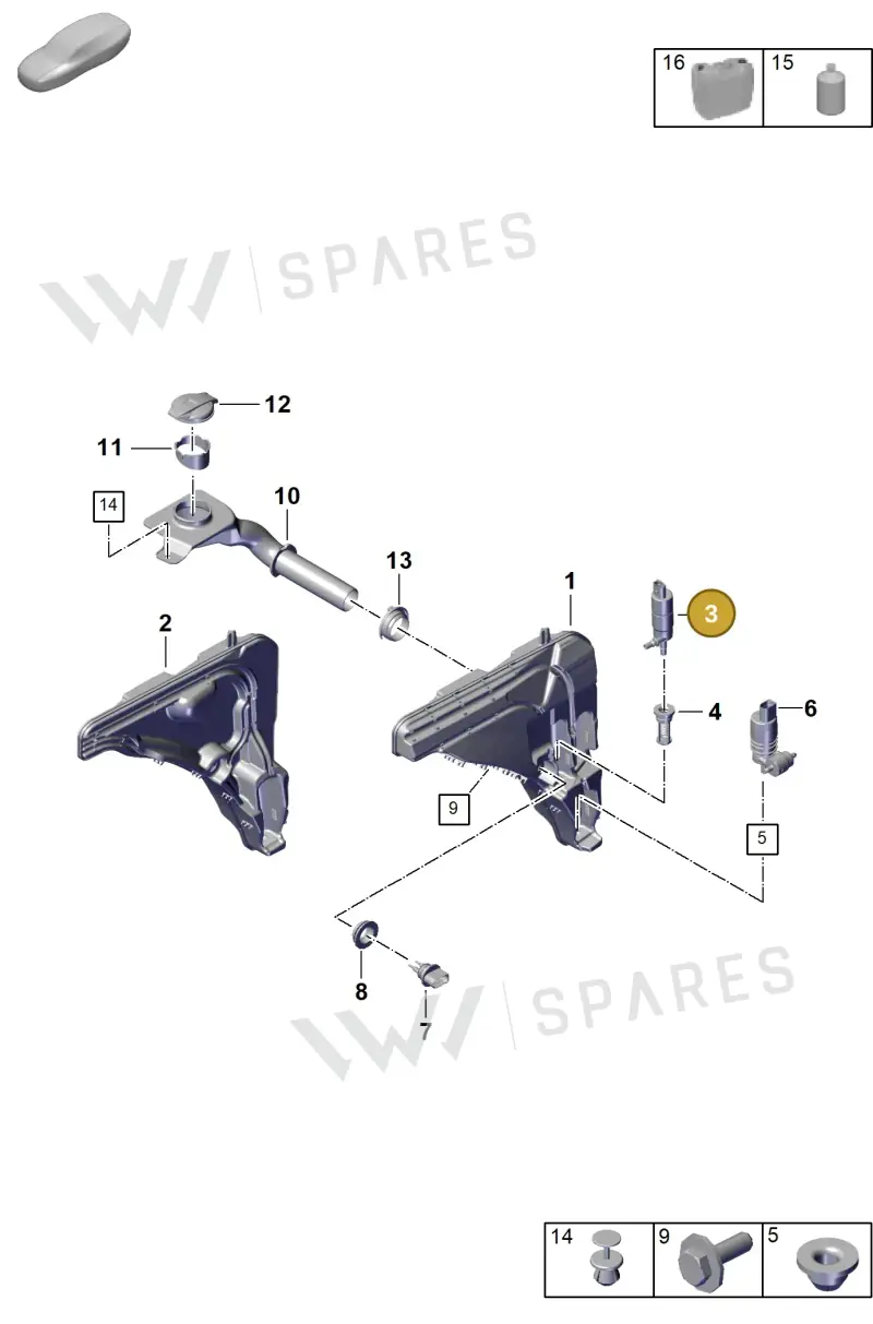 6R0955681 — Porsche Cayenne Hybrid Coupe (2023-) diagram p60906200, position 3