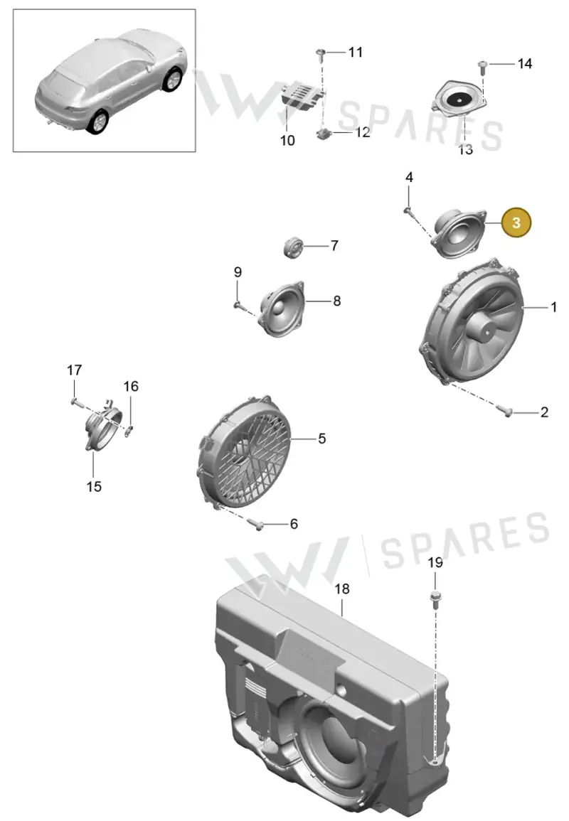 7PP035415F — Porsche Macan (2013-2018) diagram p44911005, position 3