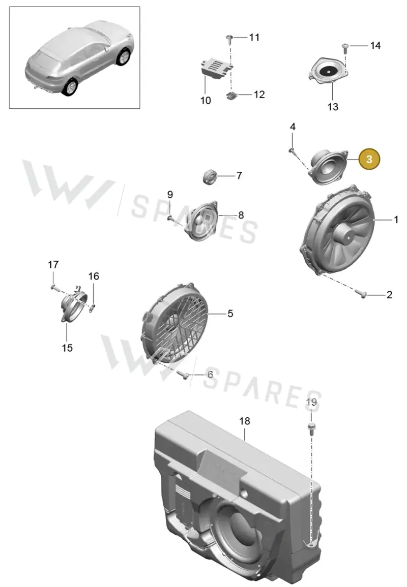 7PP035415G — Porsche Macan (2013-2018) diagram p44911005, position 3