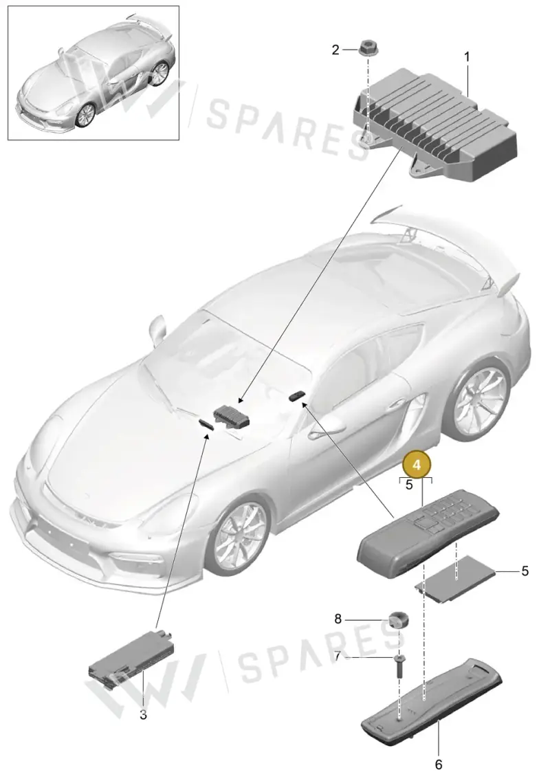 7PP035725C — Porsche Cayman GT4 (2015-2016) diagram p45911010, position 4