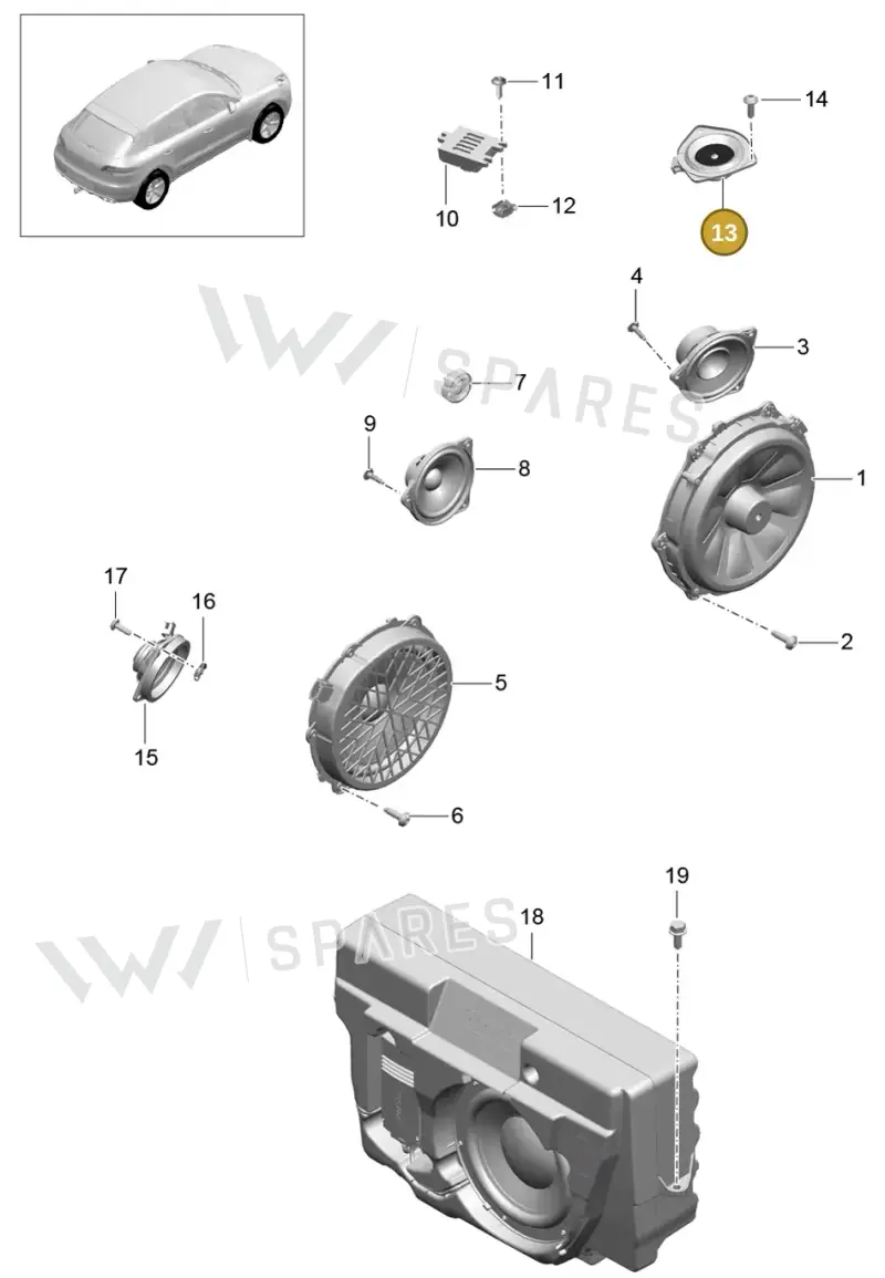 7PP035828D — Porsche Macan (2013-2018) diagram p44911005, position 13