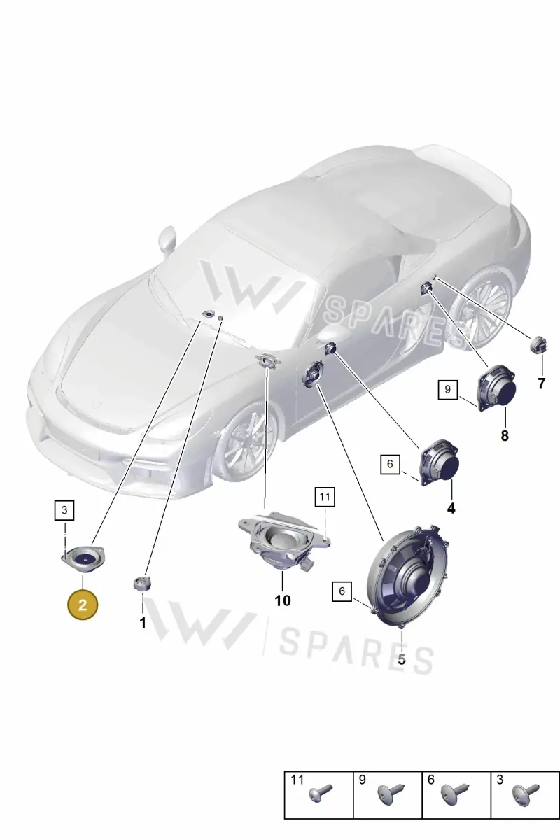 7PP035828D — Porsche Boxster Spyder (2019-2020) diagram p54911050, position 2