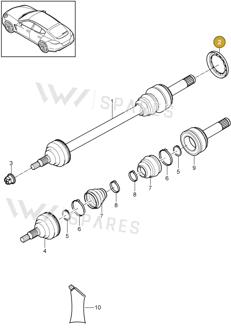 7PP501811 — Porsche Panamera (2009-2016) diagram p35501040, position 2