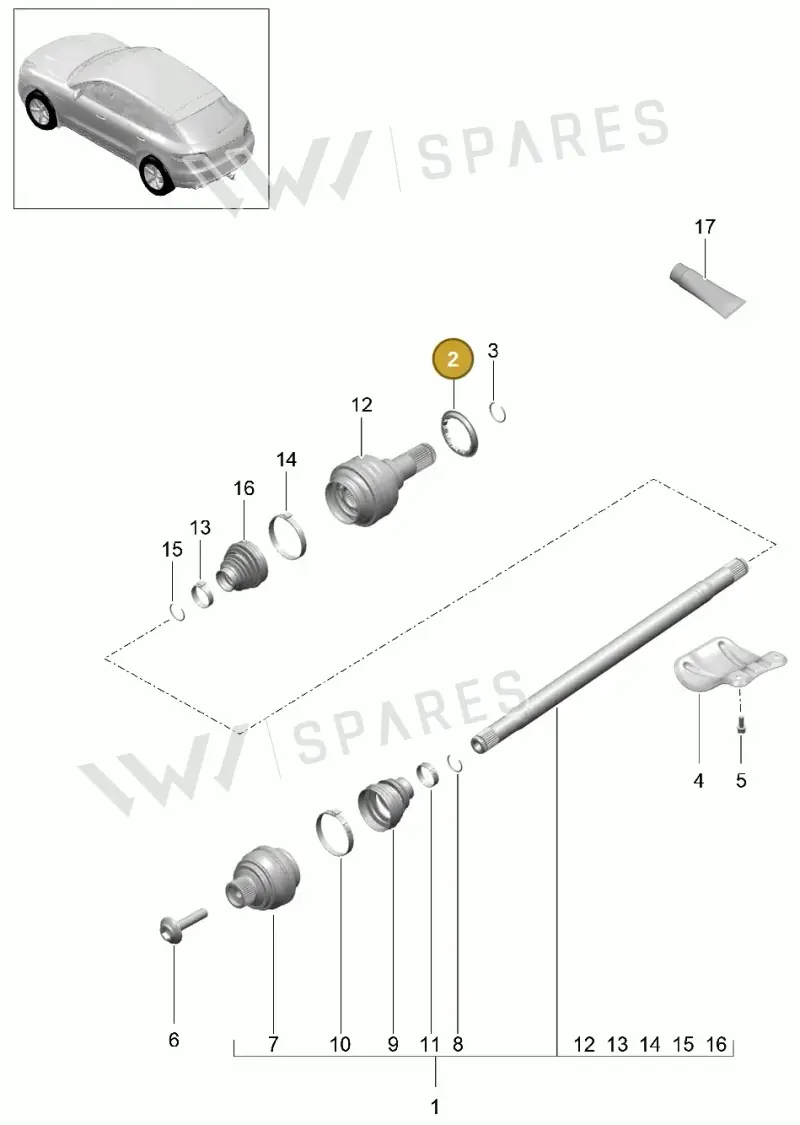 7PP501811 — Porsche Macan GTS (2013-2018) diagram p44501020, position 2
