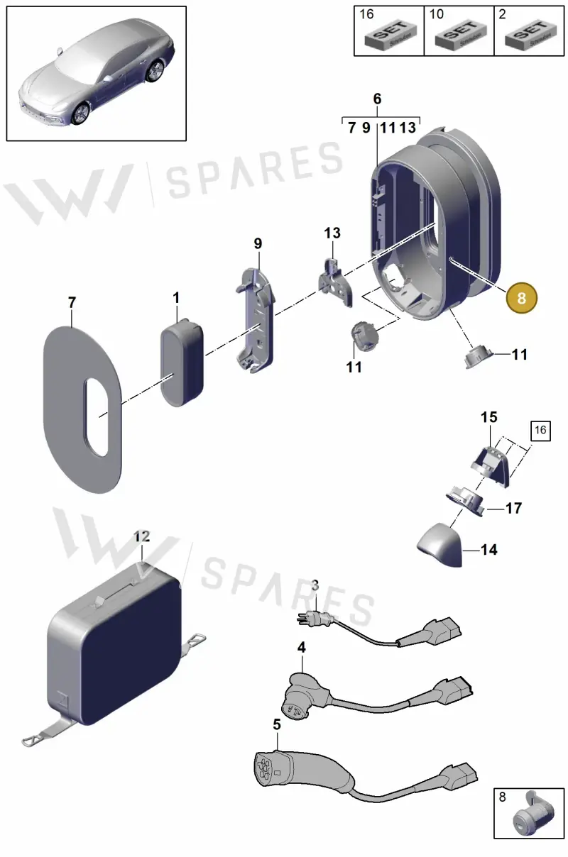 7PP837012A — Porsche Panamera (2016-2020) diagram p49901050, position 8
