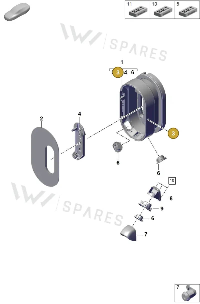 7PP837012A — Porsche Cayenne Coupe (2023-2023) diagram p60920000, position 3