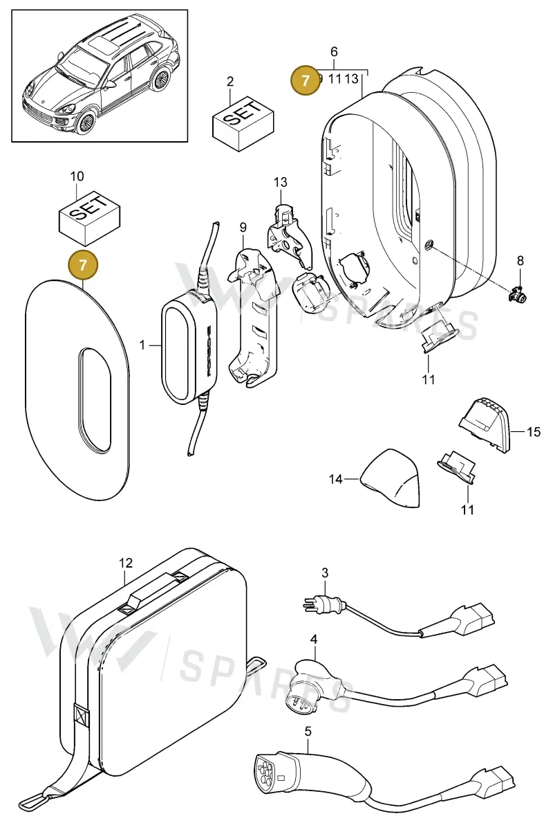 7PP886337A — Porsche Cayenne (2010-2018) diagram p37901055, position 7