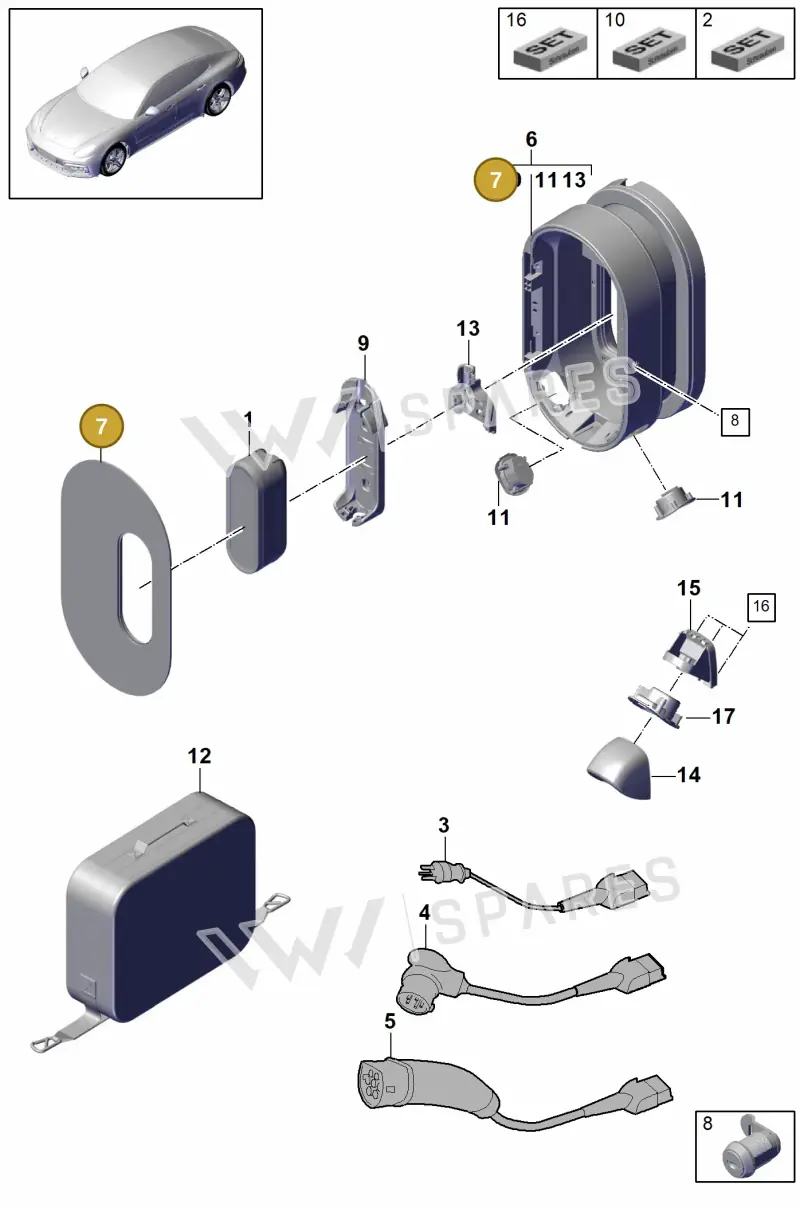 7PP886337A — Porsche Panamera (2016-2020) diagram p49901050, position 7