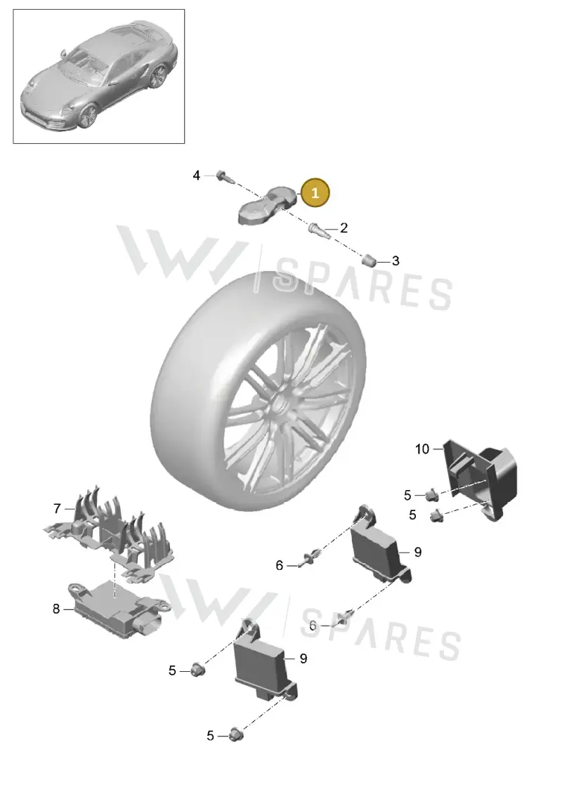 7PP907275F — Porsche GT2 RS Clubsport (2013-2020) diagram p42601005, position 1