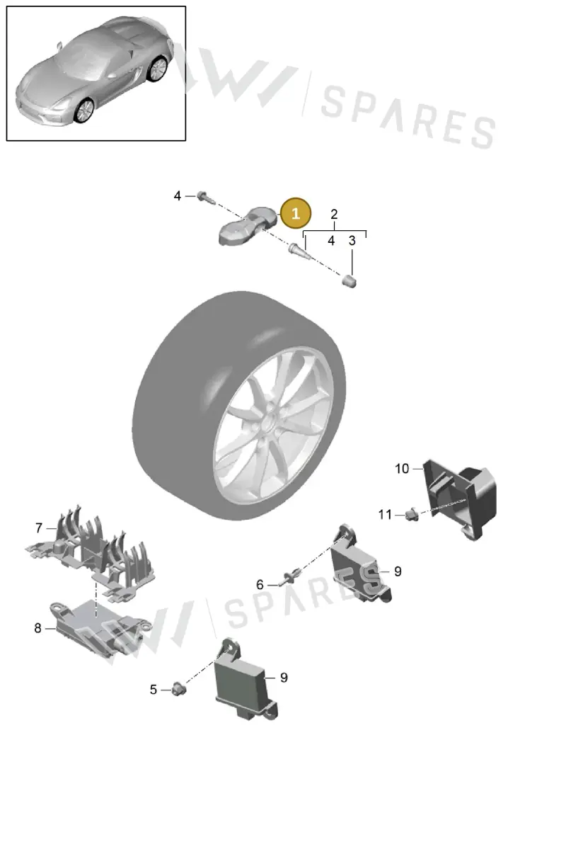 7PP907275F — Porsche Boxster Spyder (2015-2016) diagram p46601005, position 1