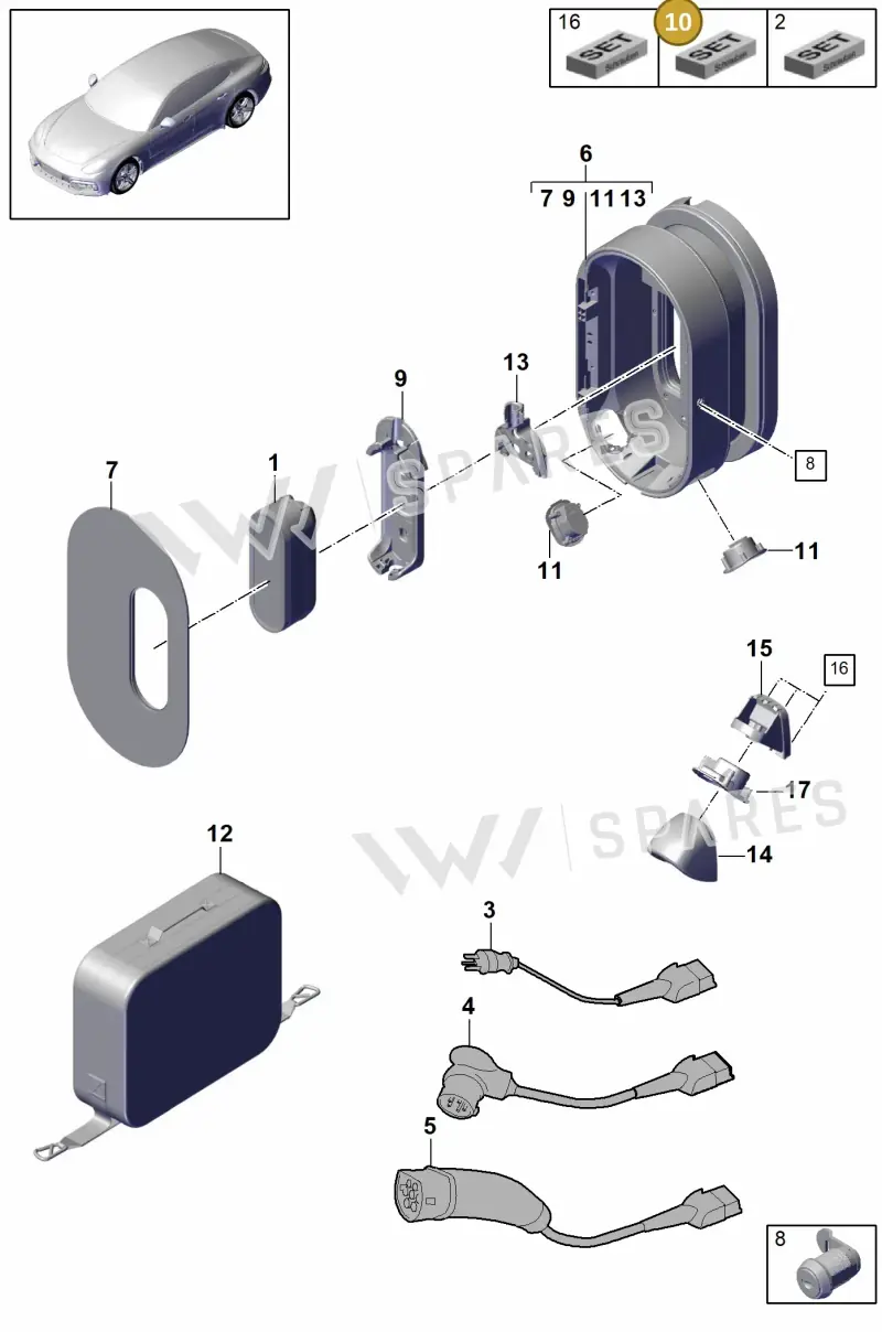 7PP909991A — Porsche Panamera (2016-2020) diagram p49901050, position 10