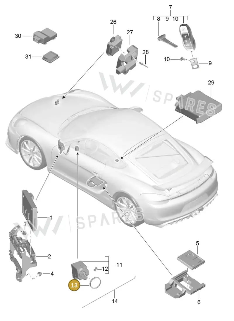 7PP911094 — Porsche Cayman GT4 (2015-2016) diagram p45901004, position 13
