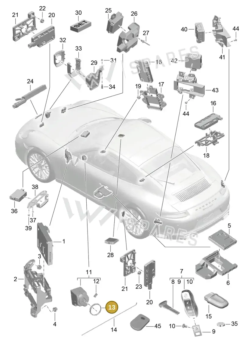 7PP911094 — Porsche 911 (2016-2019) diagram p47901004, position 13