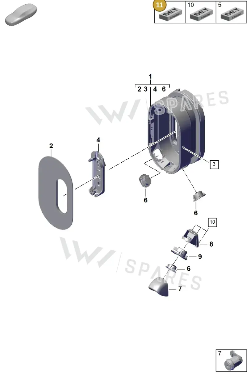 7PP919839 — Porsche Cayenne Hybrid Coupe (2023-) diagram p60920000, position 11