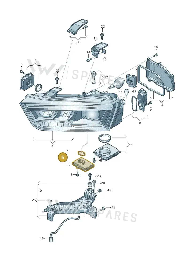 7PP941329M — Audi Q3 1.4 (2016-) diagram 855941050, position 5