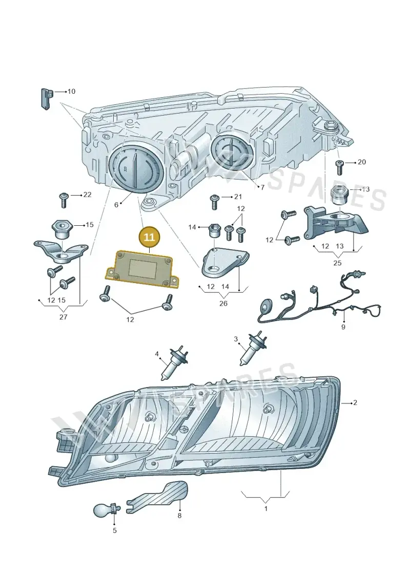 7PP941597CA — Skoda Octavia (2017-2020) diagram 805941000, position 11