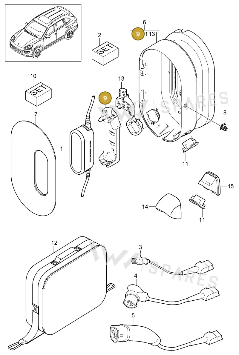 7PP943109A — Porsche Cayenne (2010-2018) diagram p37901055, position 9