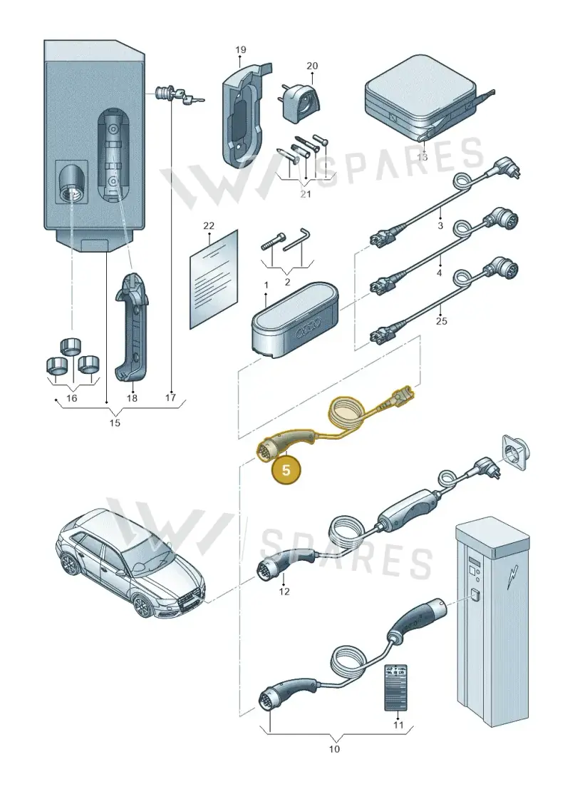 7PP971676AG — Audi A3 Sportback (2016-2020) diagram 890970000, position 5