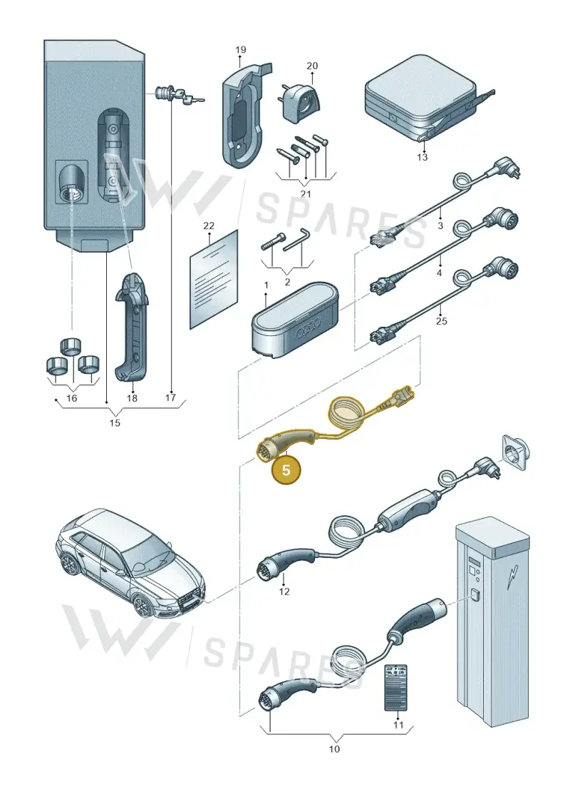 7PP971676AH — Audi A3 Sportback (2016-2020) diagram 890970000, position 5