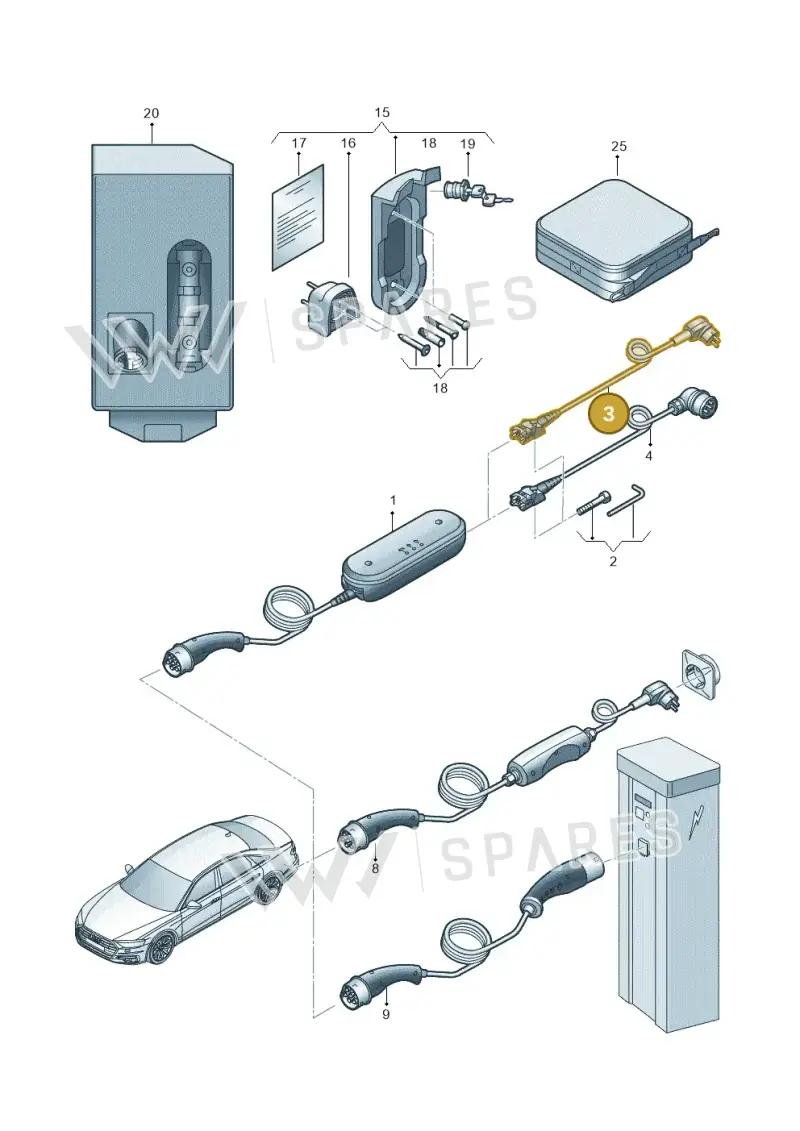 7PP971678DF — Audi A6 (2018-2025) diagram 838970000, position 3