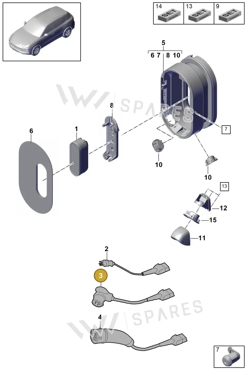 7PP971678DL — Porsche Cayenne (2017-2023) diagram p51901192, position 3
