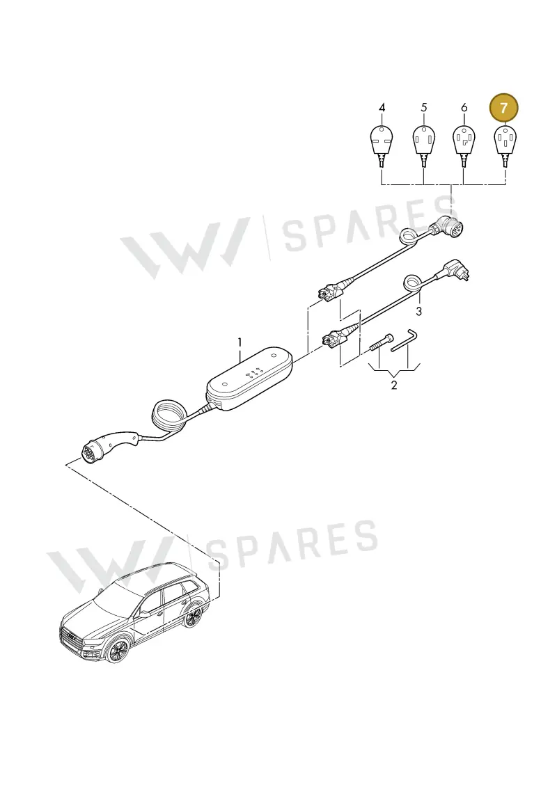 7PP971678GA — Audi 1J0 platform diagram 198970150, position 7