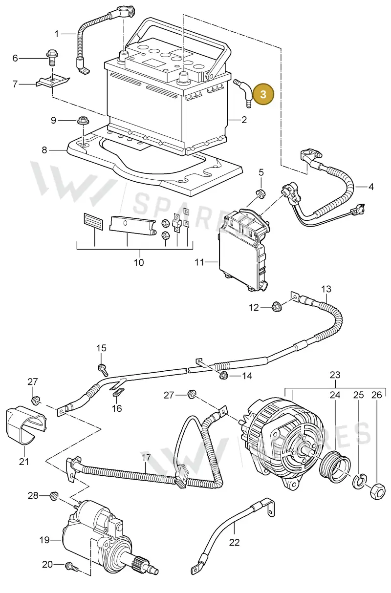 893915507 — Porsche GT3 RS (2006-2011) diagram p29902005, position 3