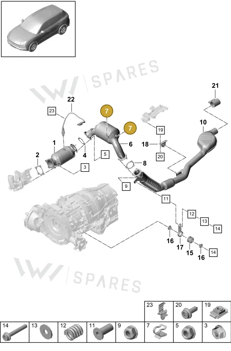 8E0131545 — Porsche Cayenne Diesel V6 (2017-2023) diagram p51202100, position 7