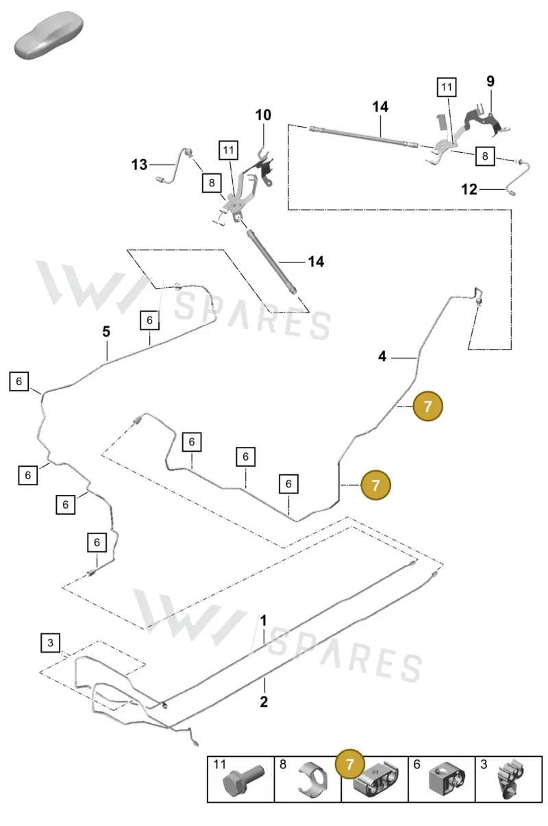 8E0611797D — Porsche Boxster Spyder (2019-) diagram p54604020, position 7