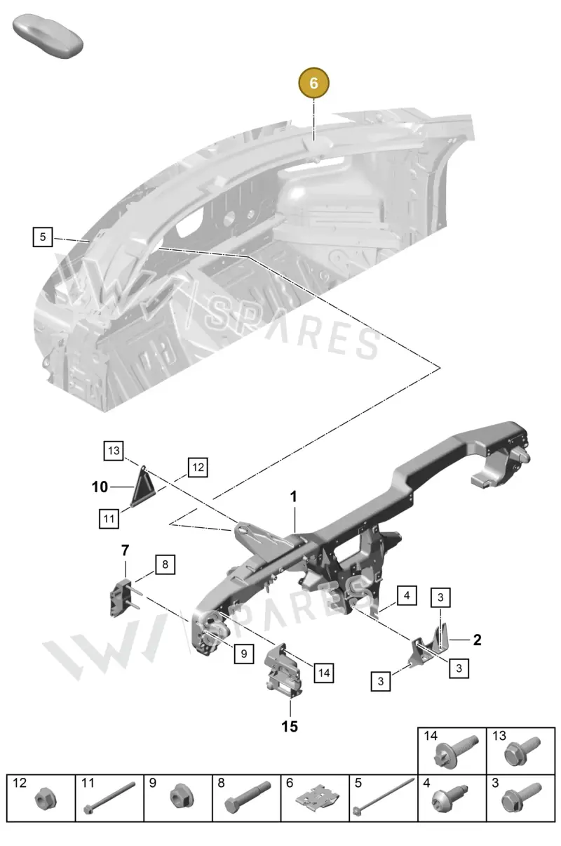8E0857117 — Porsche Boxster Spyder (2019-) diagram p55809150, position 6