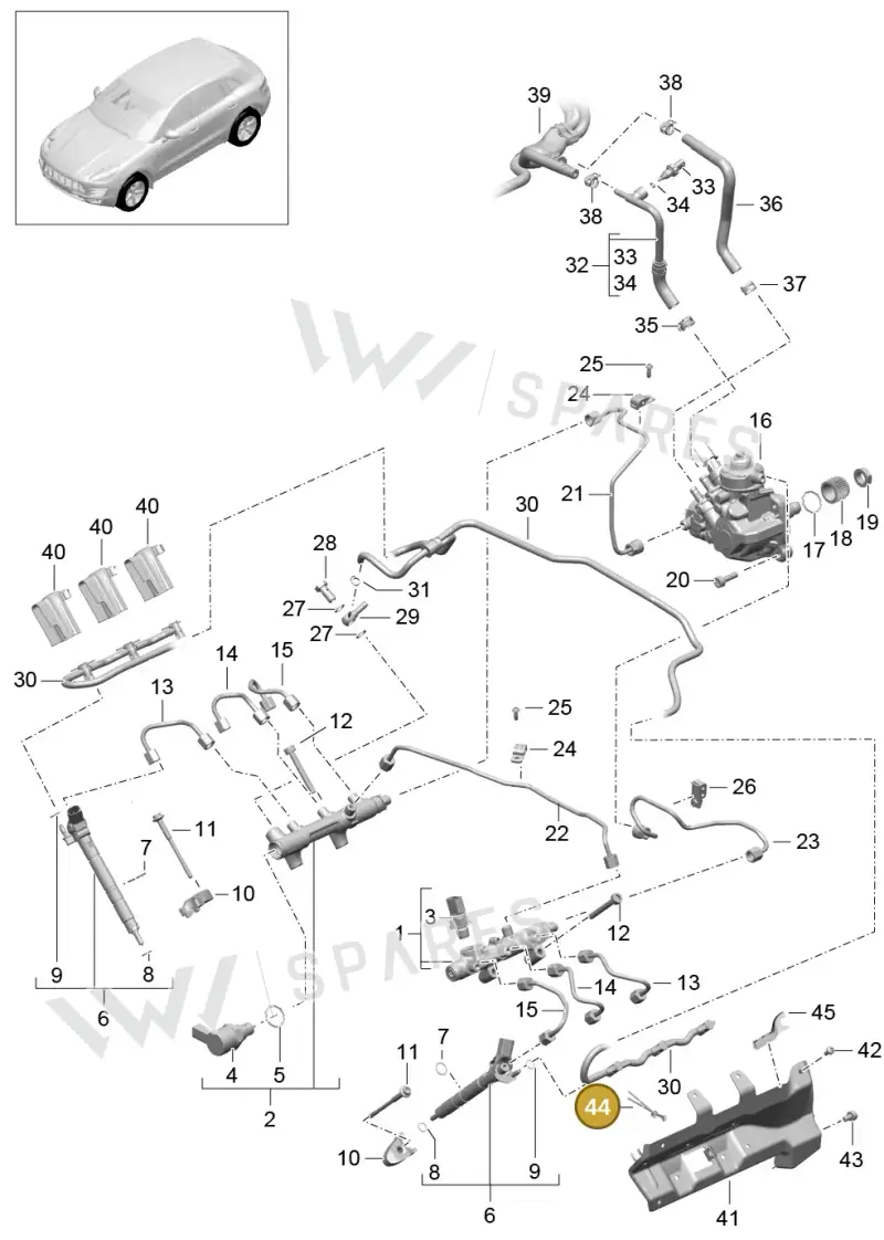 8E0971850F — Porsche Macan GTS (2013-2018) diagram p44107040, position 44