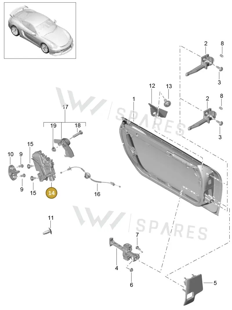 8J1837016E — Porsche Cayman GT4 (2015-2016) diagram p45804000, position 14