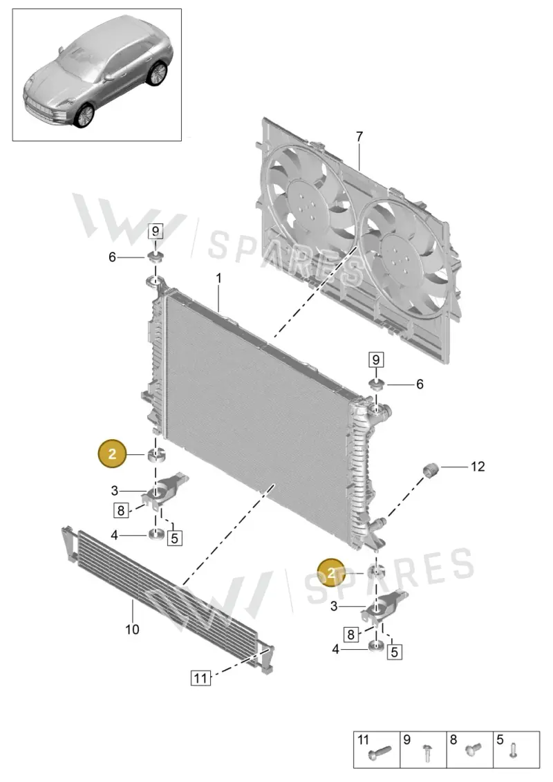 8K0121276A — Porsche Macan R4 TFSI (2018-) diagram p52000116, position 2