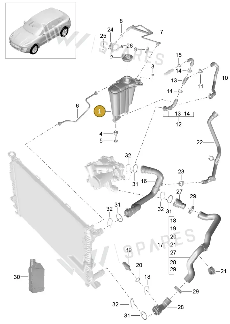 8K0121403Q — Porsche Macan GTS (2013-2018) diagram p44105060, position 1