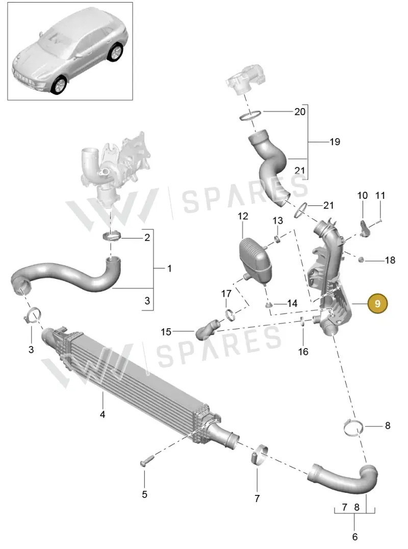 8K0145673AJ — Porsche Macan GTS (2013-2018) diagram p44107076, position 9