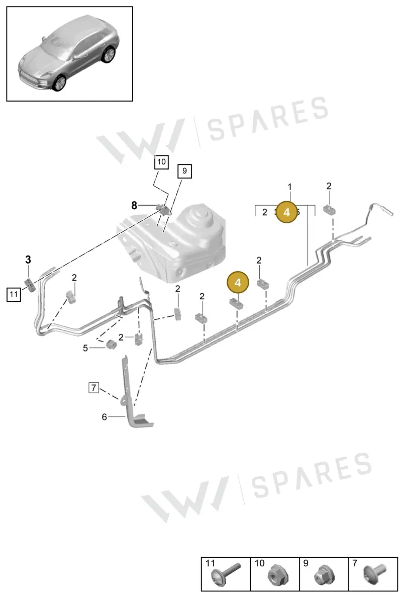 8K0201190F — Porsche Macan R4 TFSI (2018-) diagram p52000081, position 4