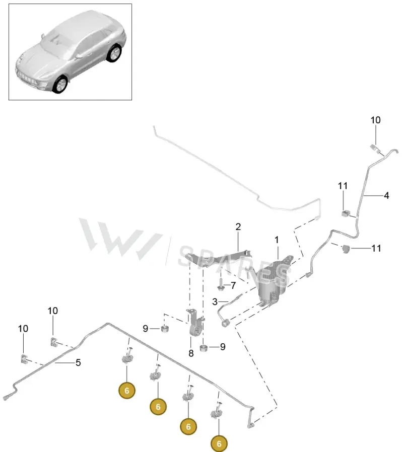 8K0201449Q — Porsche Macan GTS (2013-2018) diagram p44201050, position 6
