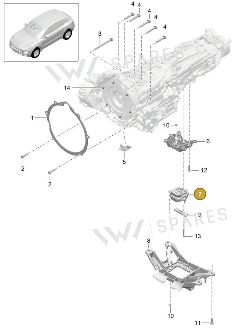 8K0399151DB — Porsche Macan GTS (2013-2018) diagram p44306000, position 7