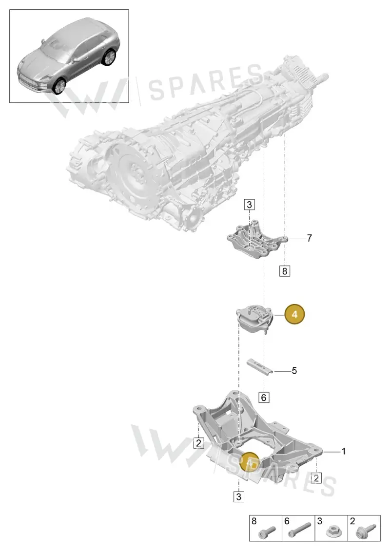 8K0399151DB — Porsche Macan R4 TFSI (2018-) diagram p52306100, position 4