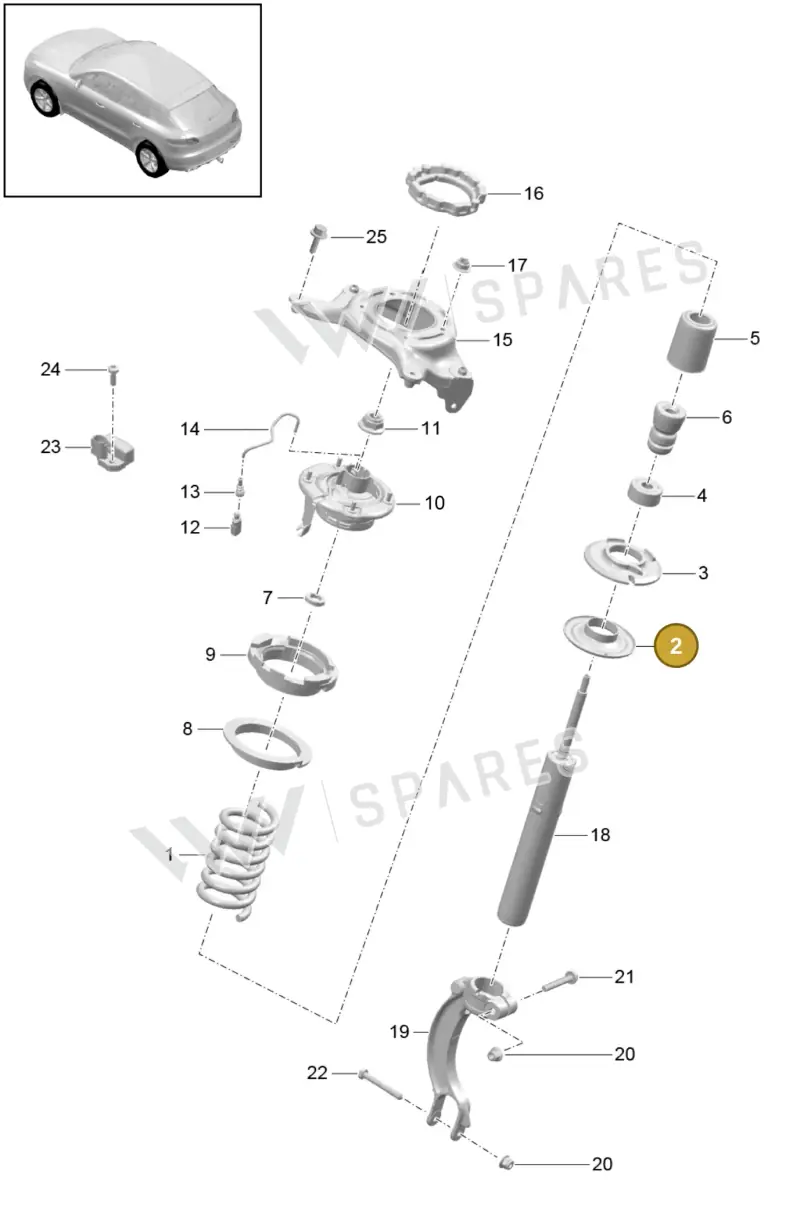 8K0412103C — Porsche Macan GTS (2013-2018) diagram p44402000, position 2